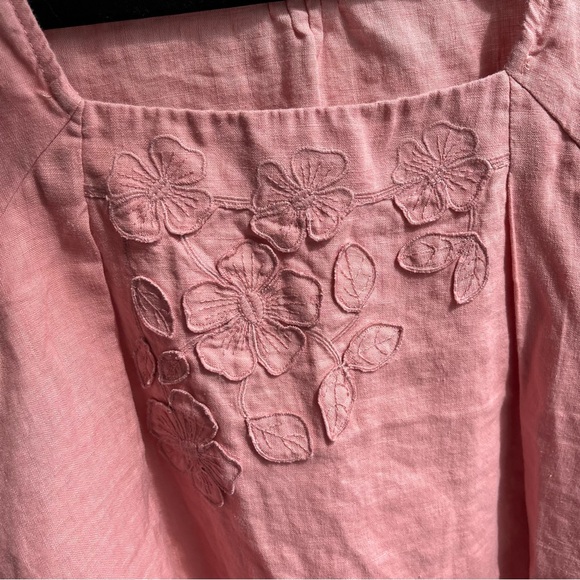 Juicy Couture Linen Rose Pink Short-Sleeve Blouse Size M - L - Picture 12 of 12